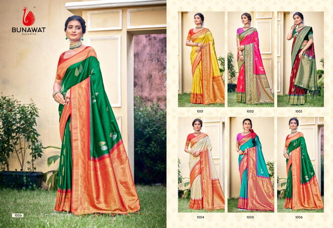 Chitragandha Silk By Bunawat Silk Wedding Wear Sarees Online Wholesale 